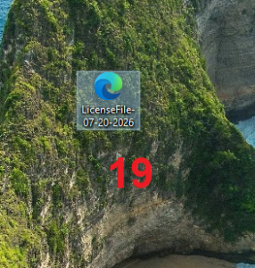 19= فایل لایسنسی که فقط برای شما صادر و ارسال میشود و این فایل را در مکانی قرار دهید تا بعد از تعویض ویندوز هم به ان دسترسی داشته باشد